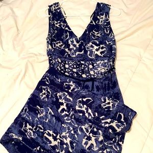 Blue print maxi dress